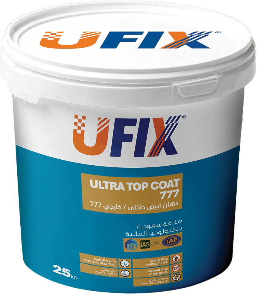 دهان أبيض داخلي / خارجي — UFIX ULTRA TOP COAT 777
